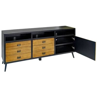 80" Payton Mid-Century TV Stand For TVs Up To 85" Black - Martin Furniture 1 80" Payton Mid-Century TV Stand For TVs Up To 85" Black - Martin Furniture