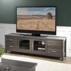 Hollywood Cabinet With Doors TV Stand For TVs Up To 80" Dark Gray - CorLiving -Cozy Living Deals Store GUEST e21bf049 a926 4280 b3dd 90724e8e6363