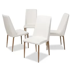 Set Of 4 Chandelle Modern And Contemporary Faux Leather Upholstered Dining Chairs - Baxton Studio 11 Set Of 4 Chandelle Modern And Contemporary Faux Leather Upholstered Dining Chairs - Baxton Studio -Cozy Living Deals Store GUEST e28bc5dc f36d 4da3 abca 08aac8e8c13d