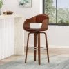 Clyo Mid-Century Modern Upholstered Swivel Barstool - Christopher Knight Home