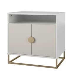 Kelly Accent Cabinet White/Taupe - Paris Hilton X The Novogratz 12 Kelly Accent Cabinet White/Taupe - Paris Hilton X The Novogratz -Cozy Living Deals Store GUEST e3132476 cb8b 4e33 a2a1 d676bac0b7f7
