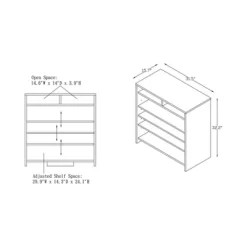Farrar Contemporary Shoe Cabinet Chestnut Brown/White - HOMES: Inside + Out -Cozy Living Deals Store GUEST e3bdd57c 093d 4960 96a9 0fd1d73cb7d6