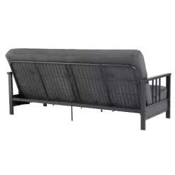 Full Harlow Metal Arm Futon Black/Gray - Room & Joy -Cozy Living Deals Store GUEST e3eae9b7 0f0e 4fca a59b f7d636bd97fc