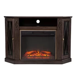 Stonstian Fireplace With Media Storage Brown/Gold - Aiden Lane -Cozy Living Deals Store GUEST e408c484 fdac 4cd0 8c96 cb3d40960497