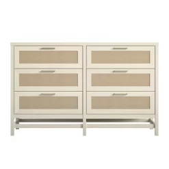 Latta 6 Drawer Dresser With Faux Rattan Ivory Oak - Room & Joy -Cozy Living Deals Store GUEST e422b914 0273 4036 a25a 1c8d2cfa94ef
