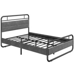 Yaheetech Metal Platform Bed Frame With Velvet Upholstered Headboard 15 Yaheetech Metal Platform Bed Frame With Velvet Upholstered Headboard -Cozy Living Deals Store GUEST e4e7289b 2a89 4a4a a307 764990598c6b
