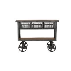 Industrial Metal Console Table Dark Black - Olivia & May -Cozy Living Deals Store GUEST e5976c47 602d 4469 9d18 56ea399e0e0d