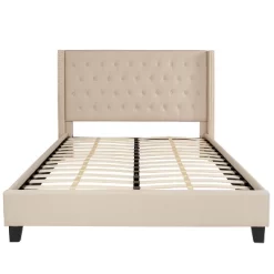 Flash Furniture Riverdale Queen Size Tufted Upholstered Platform Bed In Beige Fabric -Cozy Living Deals Store GUEST e628ffed 34b7 4e86 88e8 c539a528d2e1