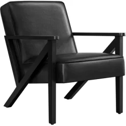 Yaheetech Faux Leather Armchair Accent Chair With Wood Legs For Living Room -Cozy Living Deals Store GUEST e6318c7f 7a64 4da9 a22d 4e2b5f205f8c