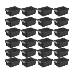 Sterilite 4 Gallon Stackable Rugged Industrial Storage Tote Containers With Latching Clip Lids For Garage, Attic, Or Worksite Storage, Black 11 Sterilite 4 Gallon Stackable Rugged Industrial Storage Tote Containers With Latching Clip Lids For Garage, Attic, Or Worksite Storage, Black -Cozy Living Deals Store GUEST e64b250c a2dc 4f0e 8d22 1d3975c7cab9