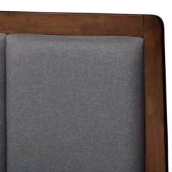 Brannigan Modern And Contemporary Fabric Upholstered Walnut Finished Storage Platform Bed Gray/Brown - Baxton Studio -Cozy Living Deals Store GUEST e666b883 777b 4698 8b7a 138c7584273d