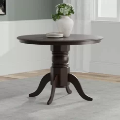 Glenwillow Home 42" Round Pedestal Dining Table + Spindle Back Dining Chairs Dining Set