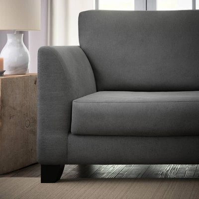 85" Holly Upholstered Flared Arm Sofa Charcoal - Brookside Home 5 85" Holly Upholstered Flared Arm Sofa Charcoal - Brookside Home - Image 5