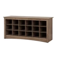 18 Pair Shoe Storage Cubbie Bench - Prepac