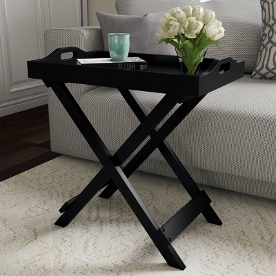 End Table With Removable Tray Top Black - Yorkshire Home 5 End Table With Removable Tray Top Black - Yorkshire Home - Image 5