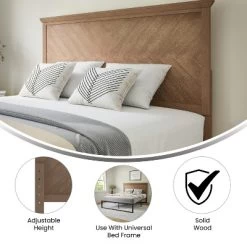 Flash Furniture Fiona Herring Bone Wooden Adjustable Headboard For Universal Metal Bed Frames -Cozy Living Deals Store GUEST e7c61e8c 46ca 4300 ae76 1751077bd96c