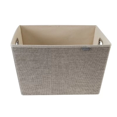Simplify Large Grommet Storage Bin Brown 2 Simplify Large Grommet Storage Bin Brown - Image 2