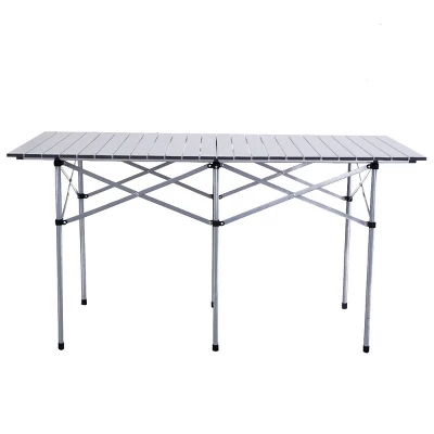 Costway Roll Up Portable Folding Camping Square Aluminum Picnic Table W/Bag (55'' ) 6 Costway Roll Up Portable Folding Camping Square Aluminum Picnic Table W/Bag (55'' ) - Image 6