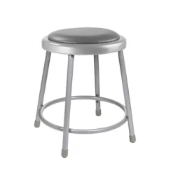2pk Heavy Duty Vinyl Padded Steel Barstool Gray - Hampden Furnishings