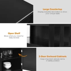 Costway Kitchen Buffet Server Sideboard Storage Cabinet W/2 Doors & Shelf WhiteBlack -Cozy Living Deals Store GUEST e869fe81 0ce9 48d8 a460 78db221110cf