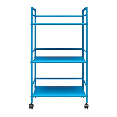 Cache Metal Rolling Cart Blue - Novogratz 2 Cache Metal Rolling Cart Blue - Novogratz - Image 2