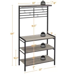 Yaheetech 4-Tier Kitchen Storage Rack With High Display Shelf -Cozy Living Deals Store GUEST e957dbd1 88ac 403c bf0a 6ba017e41f54