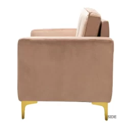 Eldoria Sofa Loveseat With Gold Stainless Leg | Karat Home 25 Eldoria Sofa Loveseat With Gold Stainless Leg | Karat Home -Cozy Living Deals Store GUEST e999907e 9576 4017 8945 19df04ba89f7