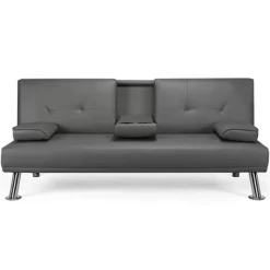 Yaheetech Convertible Faux Leather Sofa Bed Futon With Armrest -Cozy Living Deals Store GUEST e99b3efc e714 4636 bda0 22f3ca5c76b0