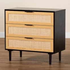 Maureen Wood And Rattan 3 Drawer Dresser Espresso/Natural Brown - Baxton Studio 16 Maureen Wood And Rattan 3 Drawer Dresser Espresso/Natural Brown - Baxton Studio -Cozy Living Deals Store GUEST ea028d60 9045 4376 8fde 39c28ae69722
