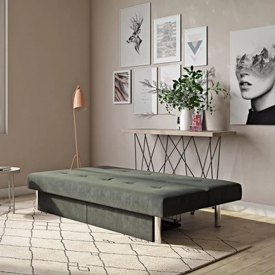 Saddie Futon With Storage Drawers Gray - Room & Joy 9 Saddie Futon With Storage Drawers Gray - Room & Joy - Image 9