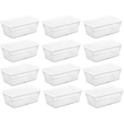 Sterilite 6 Quart Clear Plastic Stacking Storage Container Tote With White Lid For Garage, Kitchen, And Closet Organization 14 Sterilite 6 Quart Clear Plastic Stacking Storage Container Tote With White Lid For Garage, Kitchen, And Closet Organization -Cozy Living Deals Store GUEST eaa46d85 c01f 4bcd 8f1e b53e57c174a9