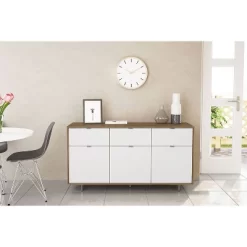 Montana 58 Inch Sideboard - Walnut And White - Polifurniture -Cozy Living Deals Store GUEST eae5dd8f cb2b 4672 b315 eb79bb5f46e6