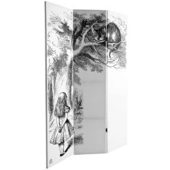 71" Double Sided Alice In Wonderland Canvas Room Divider White - Oriental Furniture -Cozy Living Deals Store GUEST eb4e7556 29e2 4ac8 9f40 9d0b8c70fecc