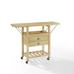 Bristol Double Drop Leaf Kitchen Cart Natural - Crosley -Cozy Living Deals Store GUEST eb5437a0 66d2 4064 8d12 38b9ef8436cc