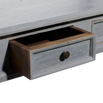 Rustic Mahogany Console Table Gray - Olivia & May 2 Rustic Mahogany Console Table Gray - Olivia & May - Image 2