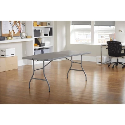 6" Blow Mold Centerfold Table Gray - Room & Joy 1 6" Blow Mold Centerfold Table Gray - Room & Joy