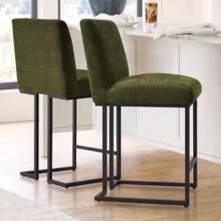 Set Of 2 Mason 25" Contemporary Armless Upholstered Fabric With Black Metal Sled Legs Counter Height Barstools-The Pop Maison 21 Set Of 2 Mason 25" Contemporary Armless Upholstered Fabric With Black Metal Sled Legs Counter Height Barstools-The Pop Maison -Cozy Living Deals Store GUEST ecd3c6ae 519f 4c92 a1f3 49372ad5ebd4