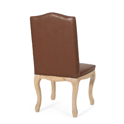 2pk Shylo Contemporary Faux Leather Dining Chairs - Christopher Knight Home 2 2pk Shylo Contemporary Faux Leather Dining Chairs - Christopher Knight Home - Image 2