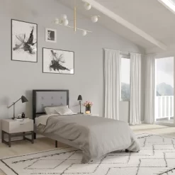 Merrick Lane Headboard Upholstered Button Tufted Headboard With Metal Frame And Adjustable Rail Slots -Cozy Living Deals Store GUEST eda34a42 41c5 4223 9885 c43317628b45