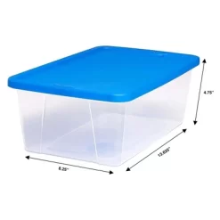 Homz Snaplock 6-Quart Plastic Multipurpose Stackable Storage Container Bins With Blue Latching Lid For Home And Office Organization, Clear (10 Pack) 6 Homz Snaplock 6-Quart Plastic Multipurpose Stackable Storage Container Bins With Blue Latching Lid For Home And Office Organization, Clear (10 Pack) -Cozy Living Deals Store GUEST ee6e5517 e92a 4045 b366 d0fdeca49df6