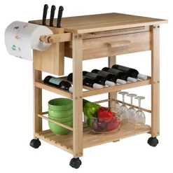 Finland Kitchen Cart Wood/Natural - Winsome -Cozy Living Deals Store GUEST ef4bc7ca d28a 4e50 87ac ea7fd21bcc84