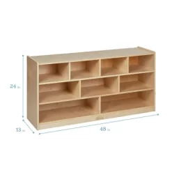 ECR4Kids Mobile Block Storage Unit, Large, Classroom Furniture, Natural