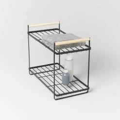 Wood Handle Tiered Vanity Organizer Black - Brightroom™ -Cozy Living Deals Store GUEST ef9f504c 19ce 47b2 a3eb d9c7c36c8651