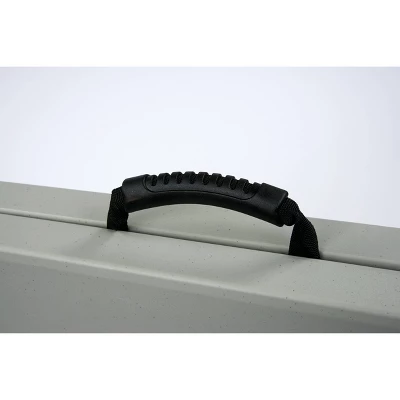 3pc Folding Table And Bench Set Light Gray - OSP Home Furnishings 3 3pc Folding Table And Bench Set Light Gray - OSP Home Furnishings - Image 3