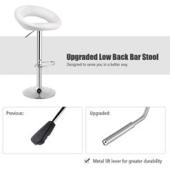 Costway Set Of 2 Bar Stools Adjustable PU Leather Barstools Swivel Pub Chairs White -Cozy Living Deals Store GUEST efc0f461 2507 4ead 9bd8 505e00befba5