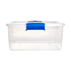 Homz Heavy Duty Modular Clear Plastic Stackable Storage Tote Containers With Latching And Locking Lids, 15.5 Quart Capacity, 16 Pack -Cozy Living Deals Store GUEST f06e1a0a 6e32 4189 bf5e 9931cf255975