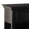 Poplar Wood Nightstand With Spacious Storage Black - Benzara