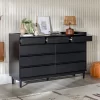 Mid-Century Modern Solid Wood 9 Drawer Horizontal Dresser - Saracina Home