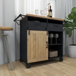 Industrial Rolling Cart Black - Olivia & May 34 Industrial Rolling Cart Black - Olivia & May -Cozy Living Deals Store GUEST f1d8d767 5ba5 4696 8db1 f647caa261d9