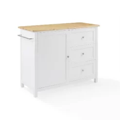 Soren Wood Top Kitchen Island/Cart Natural/White - Crosley -Cozy Living Deals Store GUEST f1d9ac2f eb31 4174 bd41 803329507cf5